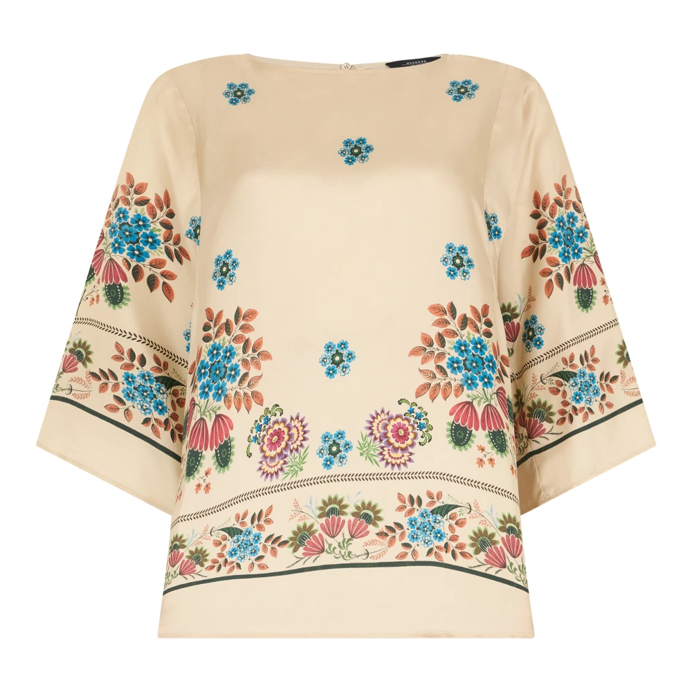 Weekend Max Mara Women's Multicolor Silk Blouse With Floral Print - Blouses - Xs - Blouses & Shirts