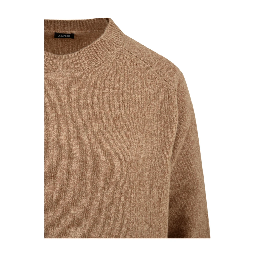 Aspesi Rondgebreide trui Brown Dames