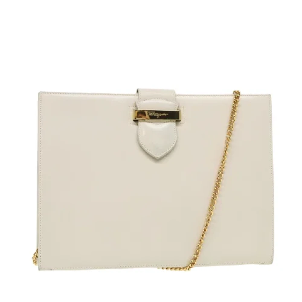 Salvatore Ferragamo Pre-owned Leather shoulder-bags White Dames