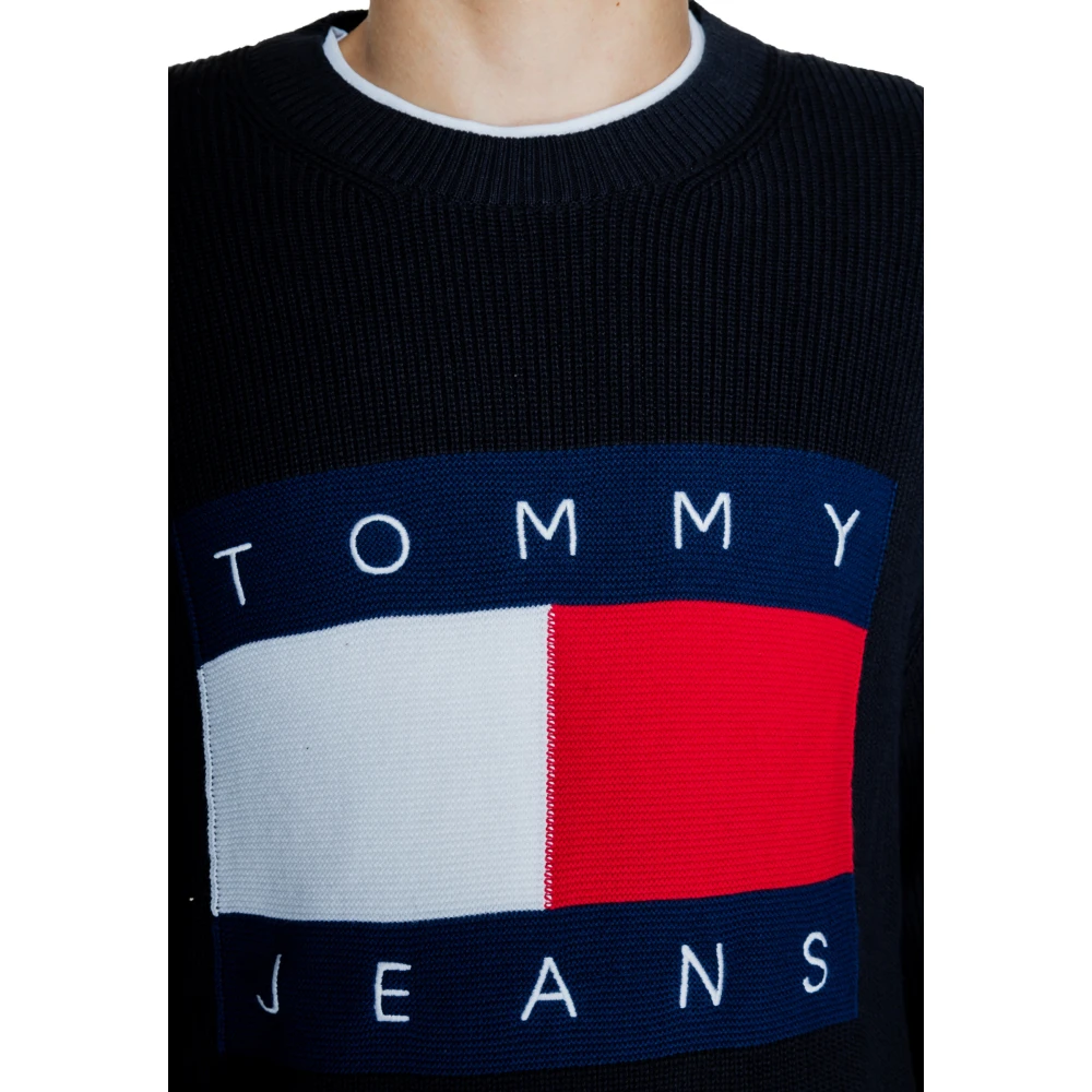 Tommy Jeans Organische katoenen herentrui DNA-vlag Black Heren