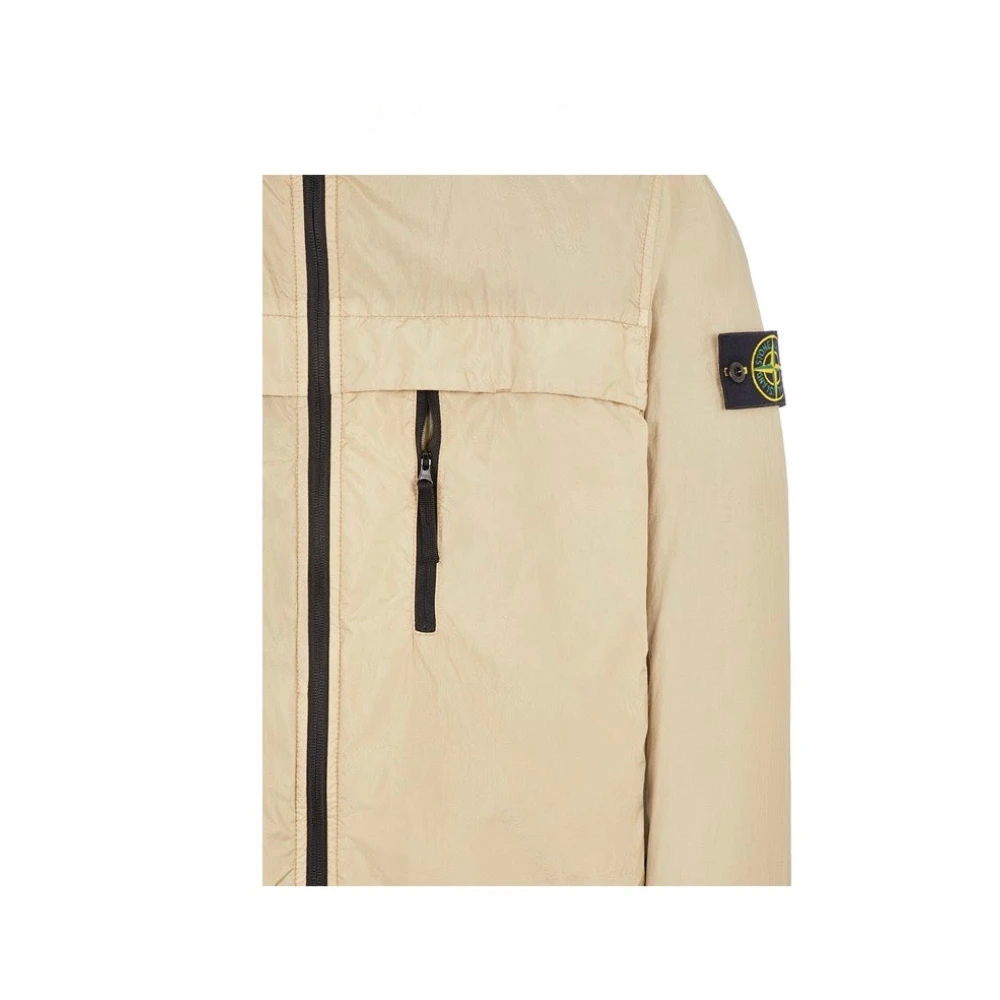 Stone Island Gekreukelde Reps Nylon Blouson Beige Heren