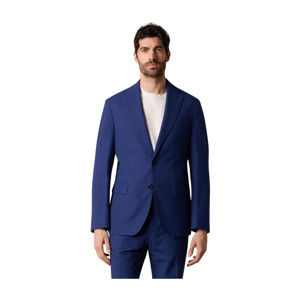 Brooks Brothers Men's Blue Blazers, 2XL, Seersucker Cotton Blazer