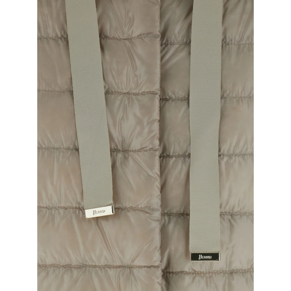 Herno Donzen Jas met Trekkoord Capuchon Beige Dames