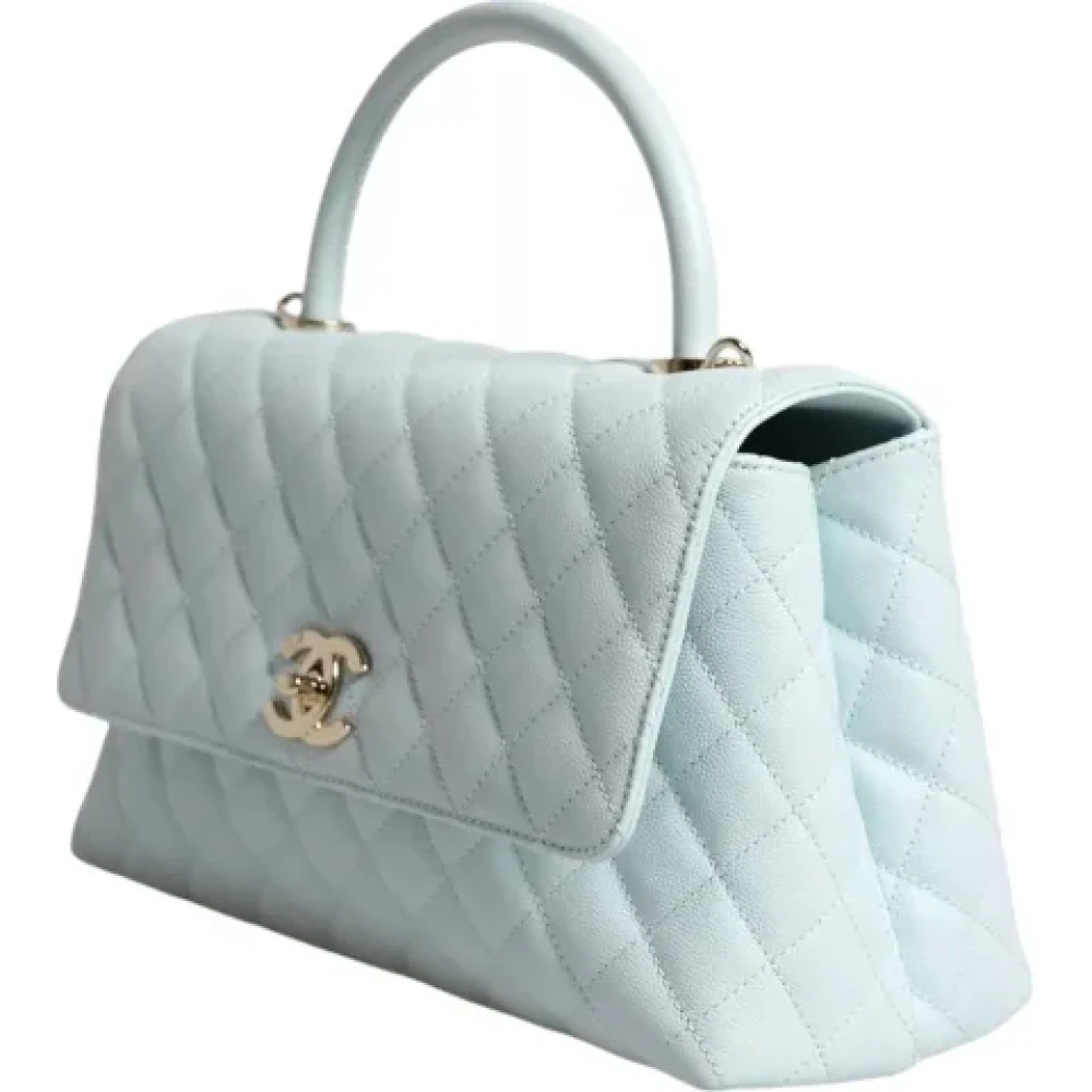 Chanel Vintage Pre-owned Leather chanel-bags Blue Dames