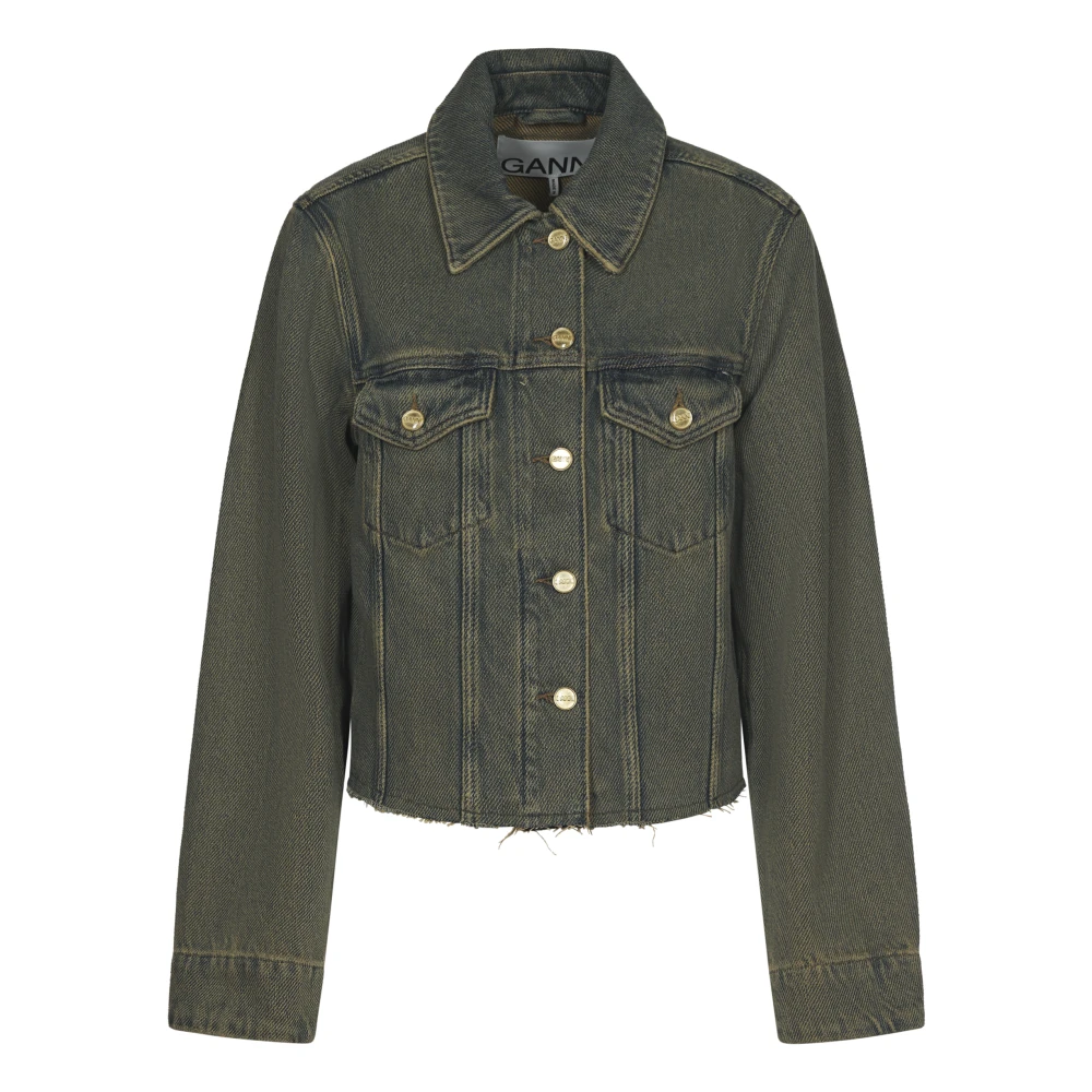 Ganni Denim Jack Green Dames