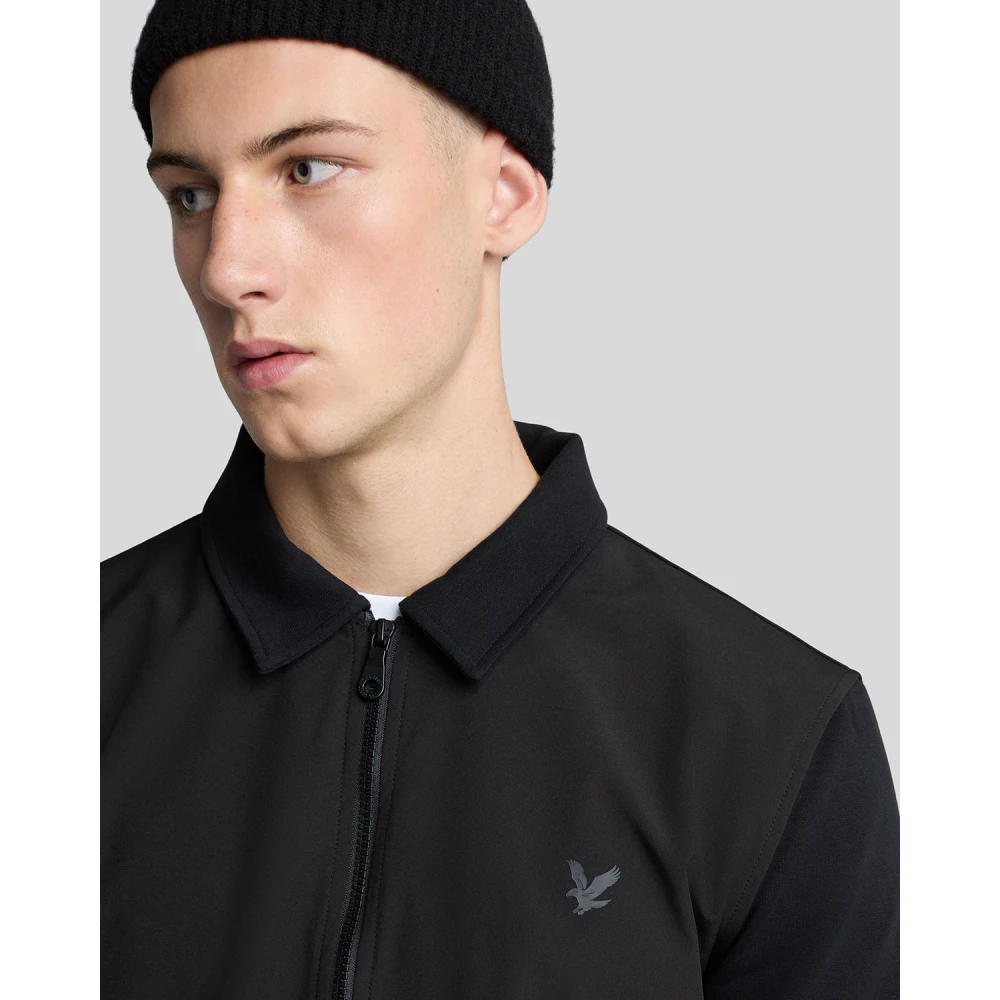Lyle & Scott Middenlaag Softshell Hybrid Track Jacket Black Heren