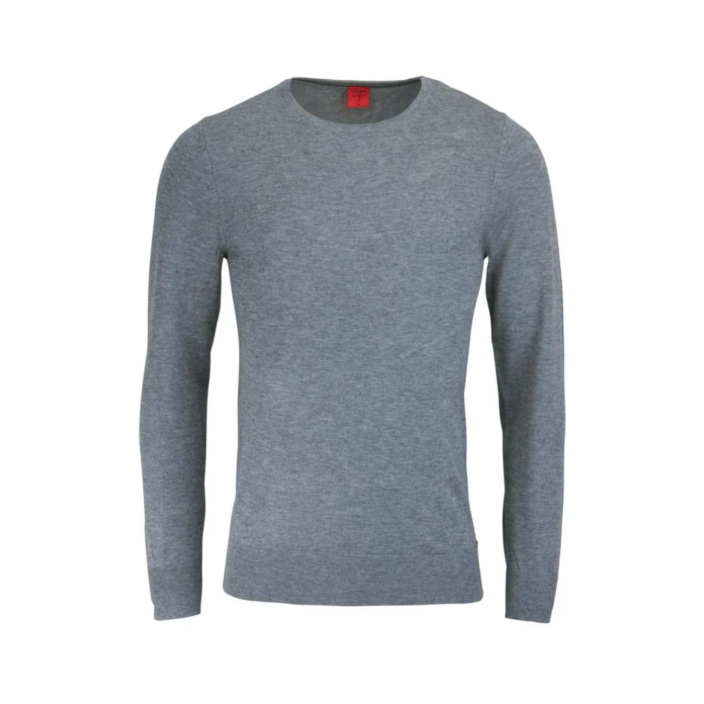 Olymp Zilveren Ronde Hals Trui Gray Heren