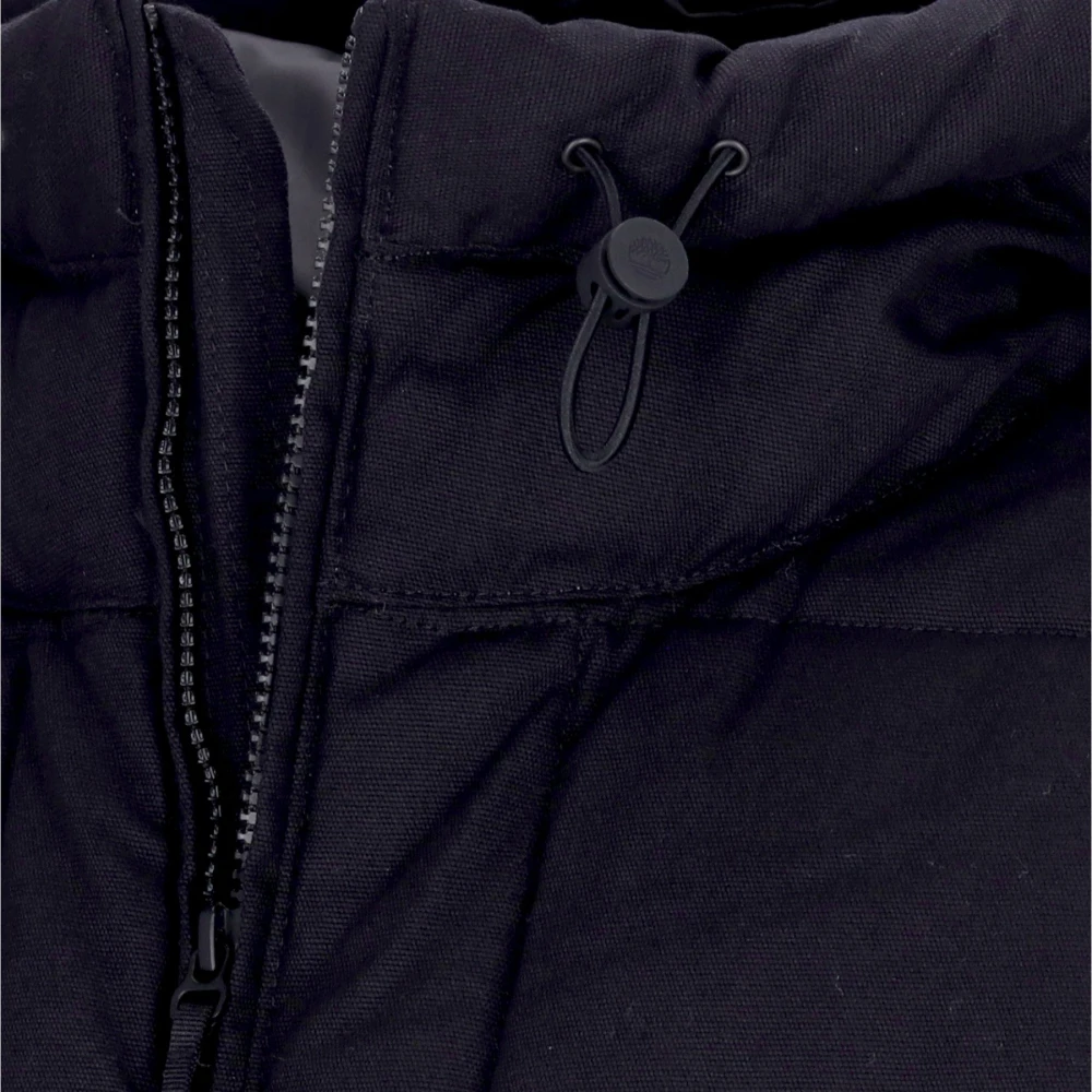 Timberland Zwarte Puffer Donsjas met Capuchon Black Heren