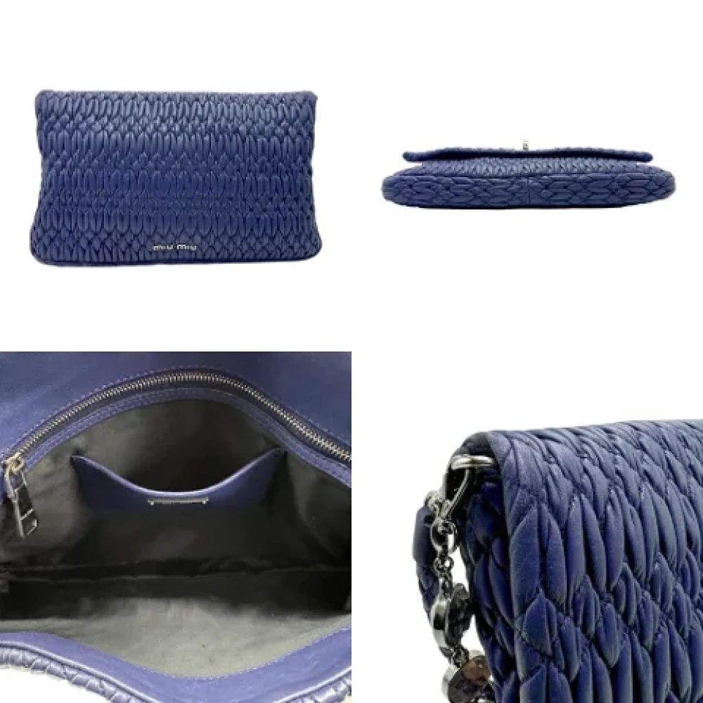Miu Pre-owned Leather shoulder-bags Blue Dames