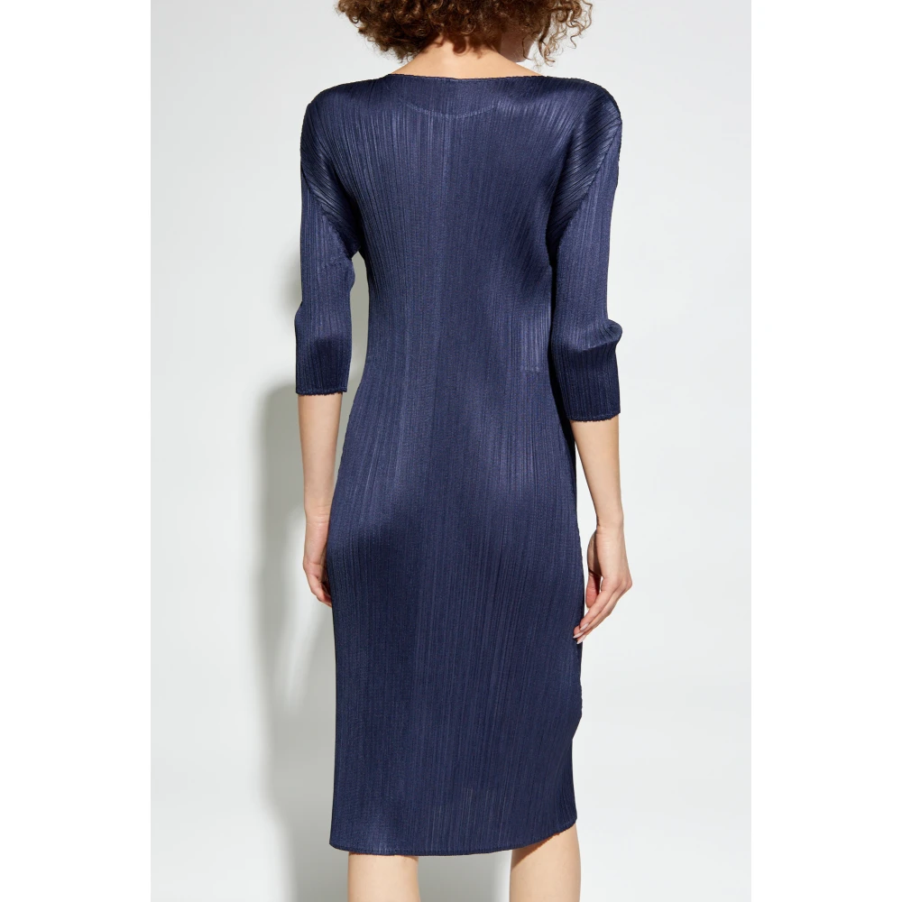 Issey Miyake Geplooide jurk Blue Dames