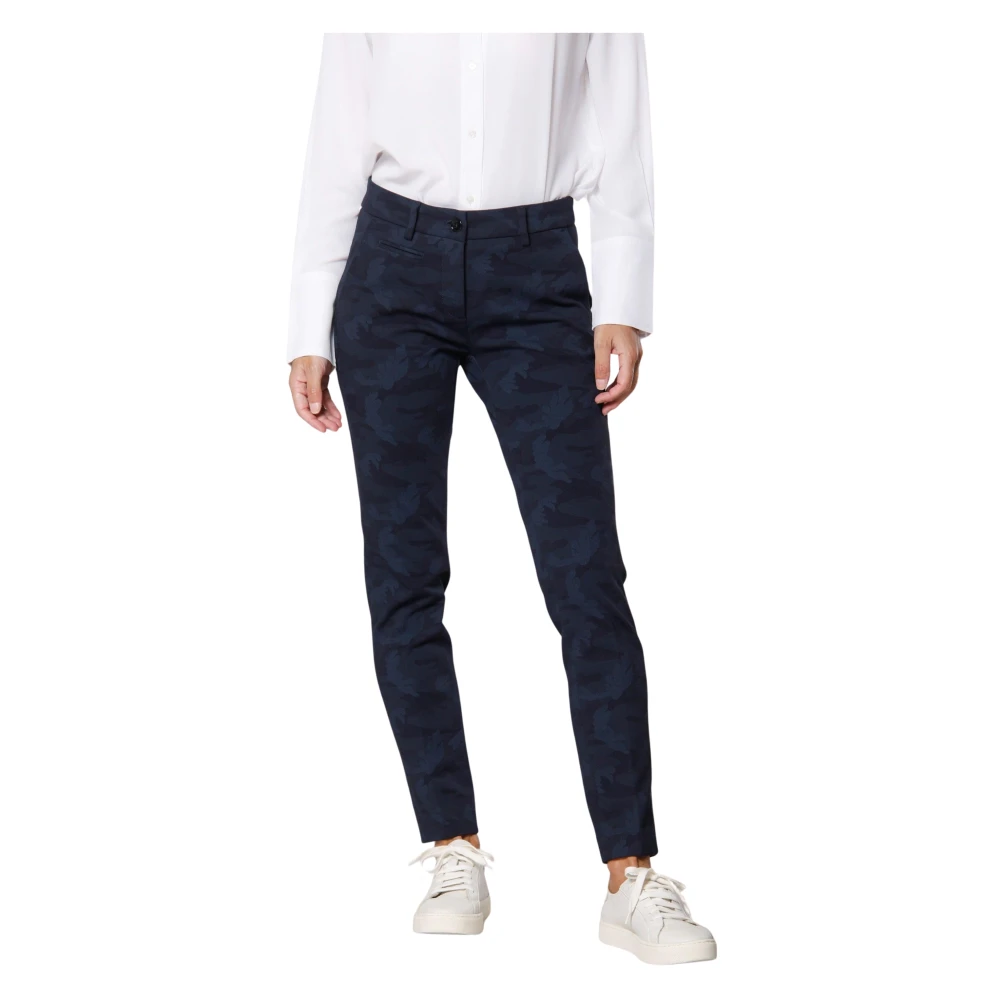 Mason's Camouflage Slim Chino Broek Blue Dames