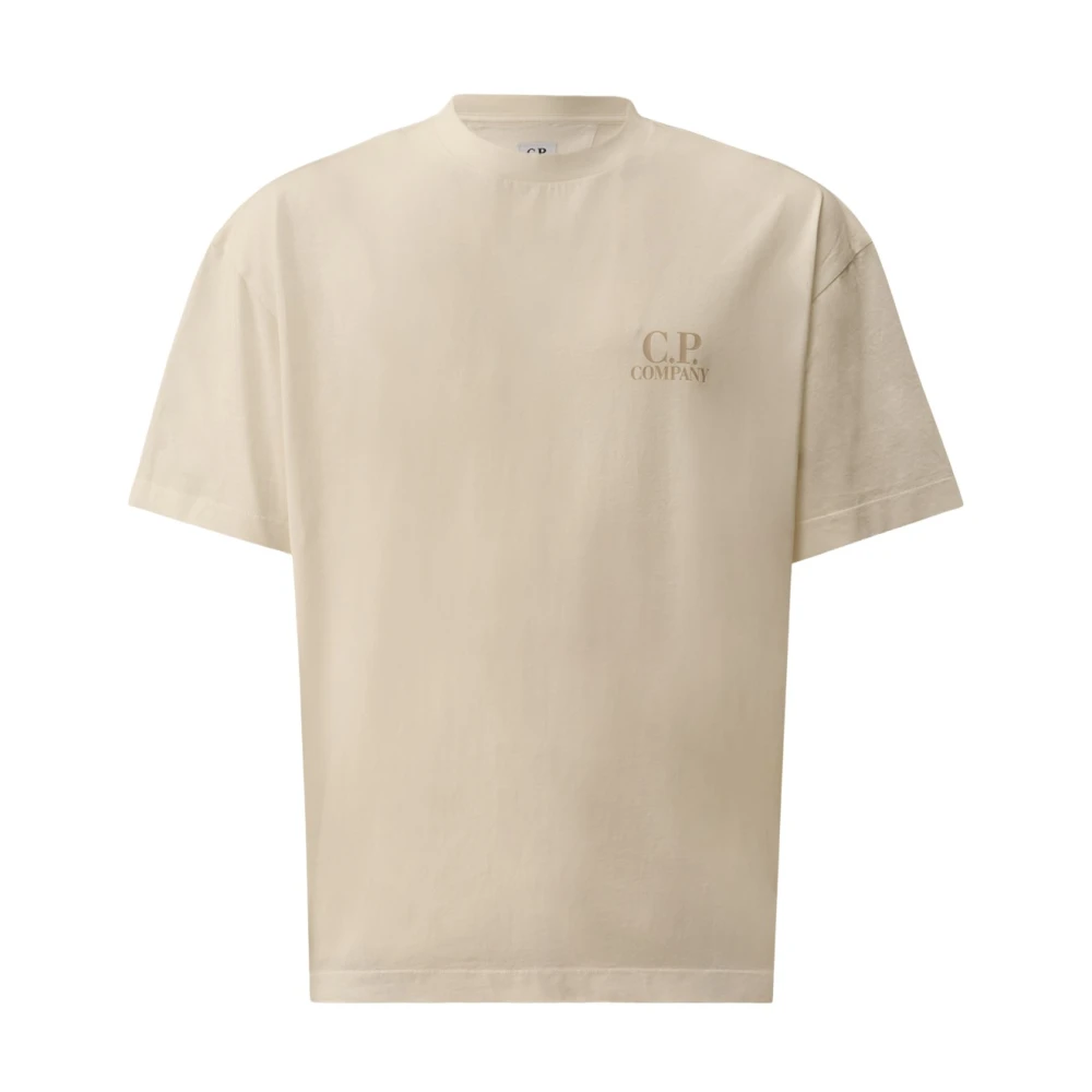 C.p. Company Men's White 30/1 Jersey Short Sleeve Logo T-Shirt - T-Shirts - 2XL - Tops