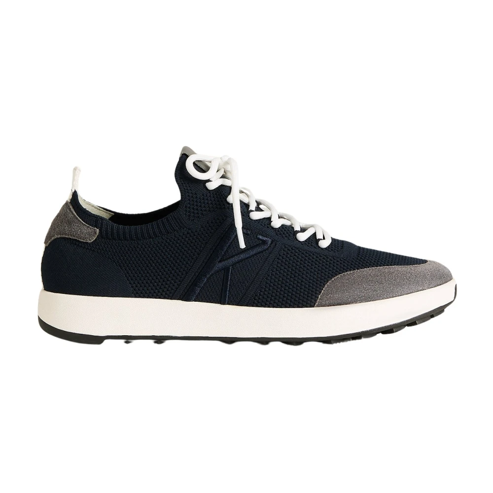 Kiton Katoen en Kalfsleren Sneakers Heren Schoenen Zwart