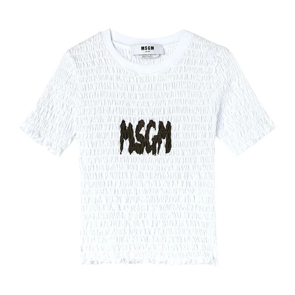 Msgm Women's White T-Shirts, Xs, T Shirt