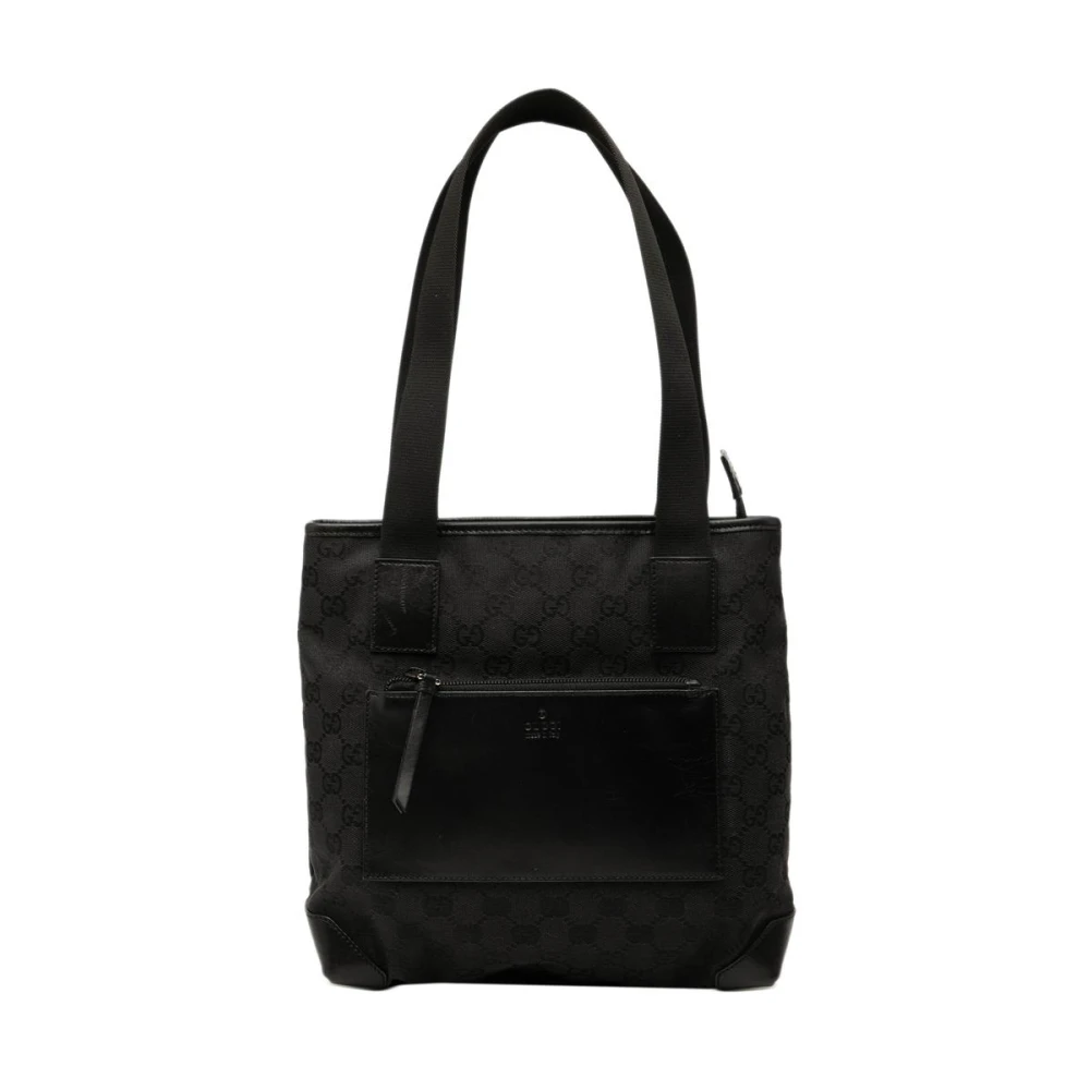 Gucci Vintage Women's Black Pre-Owned Carryall Tote