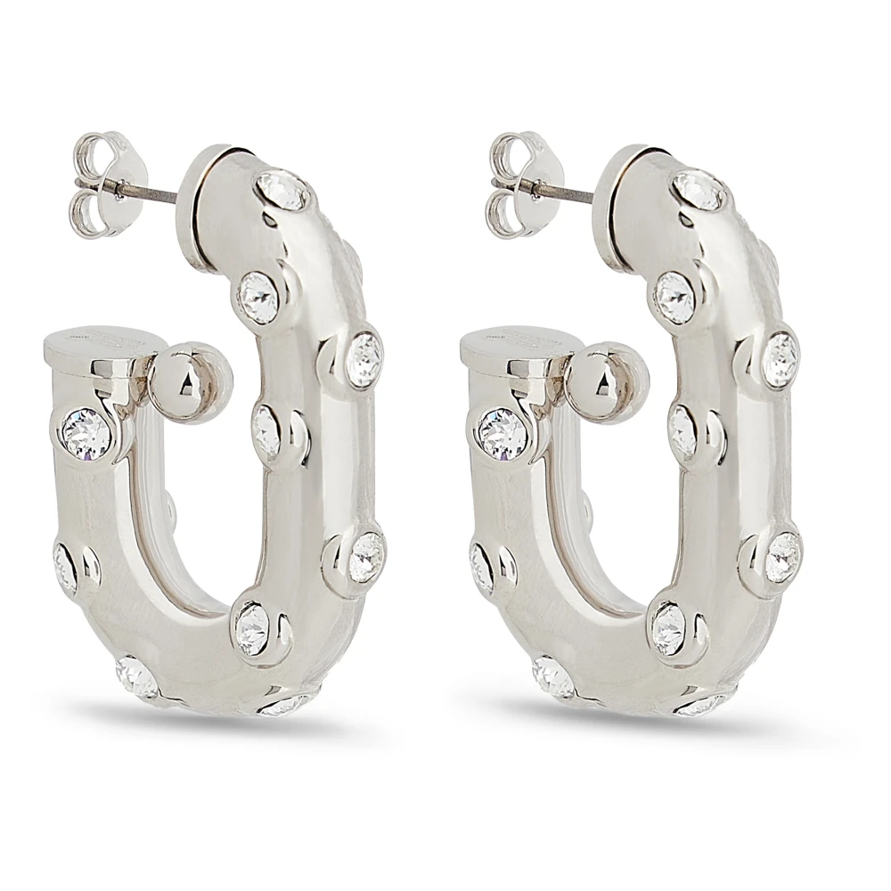 Rabanne Women's Gray Rhinestone Link Earrings - Earrings - One Size - Accessories