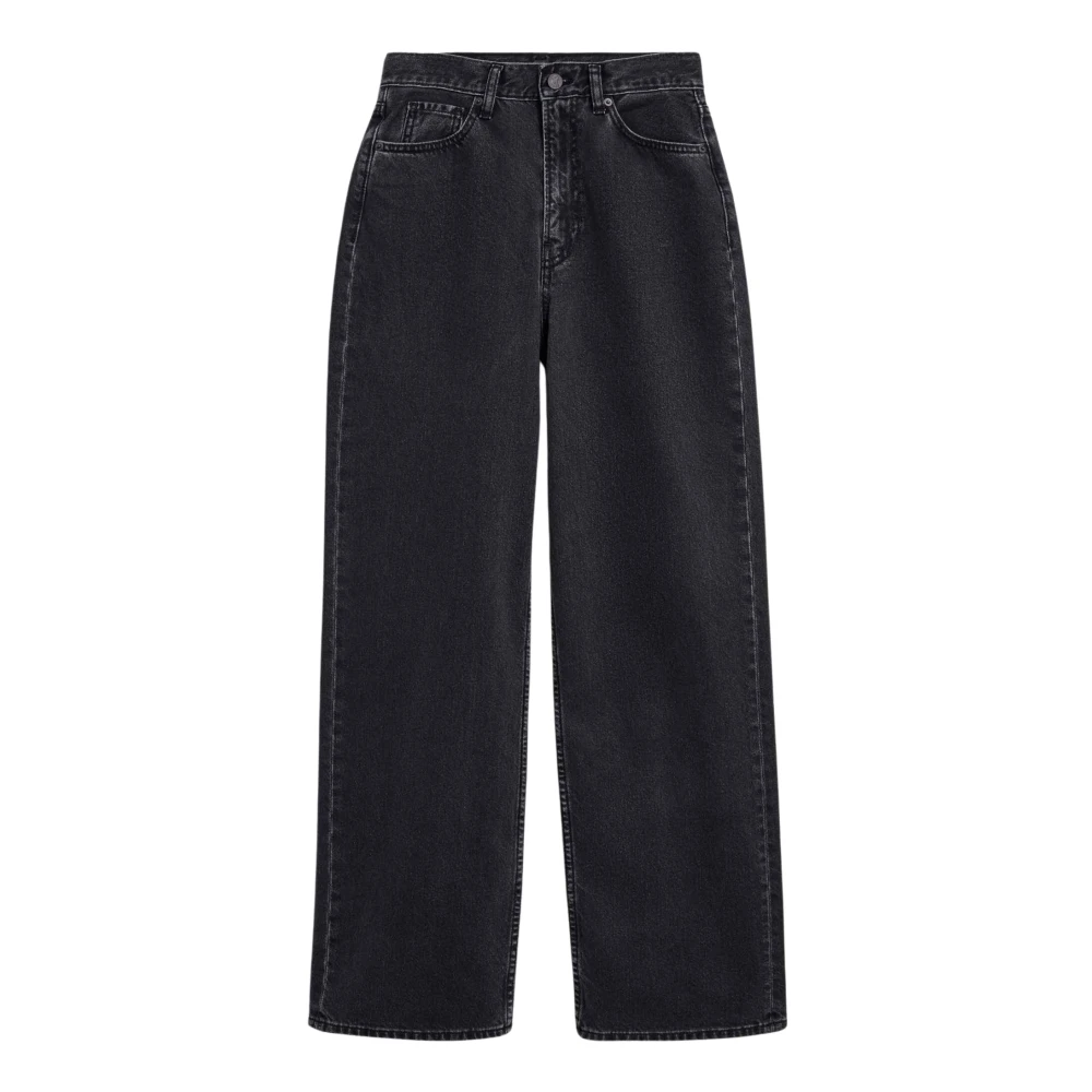 Armedangels Donna Noir Jeans A Gamba Larga Enijaa - Immagine 2