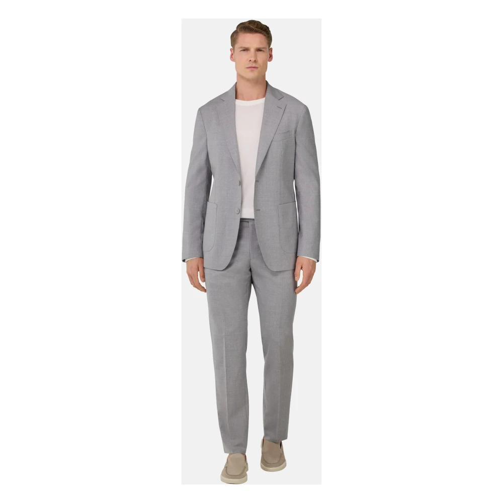 Boggi Milano B Aria Wollen Jas Gray Heren
