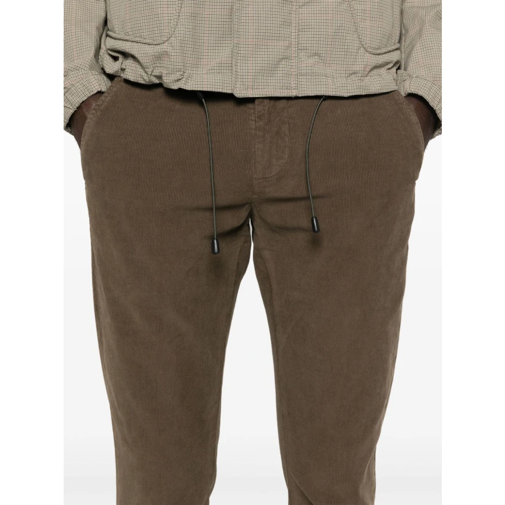 Dondup Ribfluwelen Bruine Broek Slim Fit Brown Heren