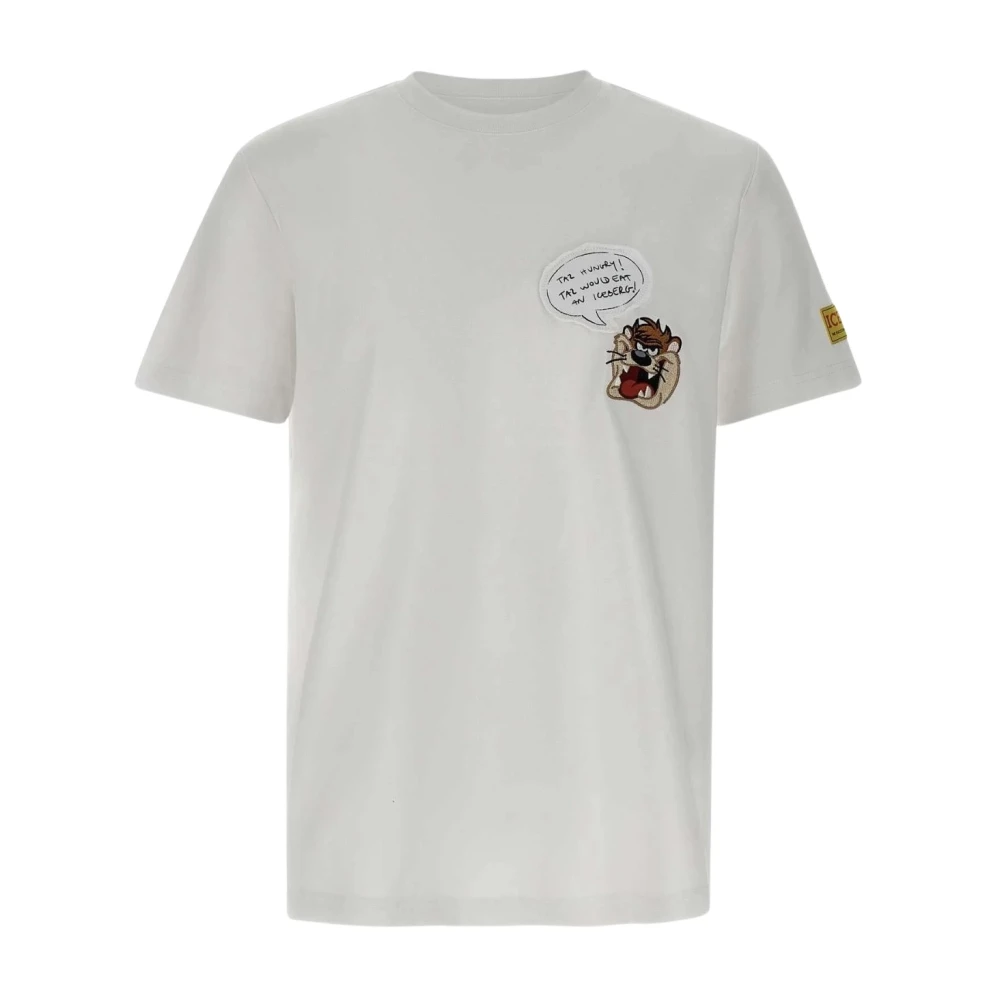 Iceberg Witte Tee met Klein Ontwerp Beige Heren