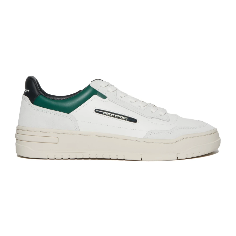 Polo Ralph Lauren Sneakers van suède en roomleer White Heren