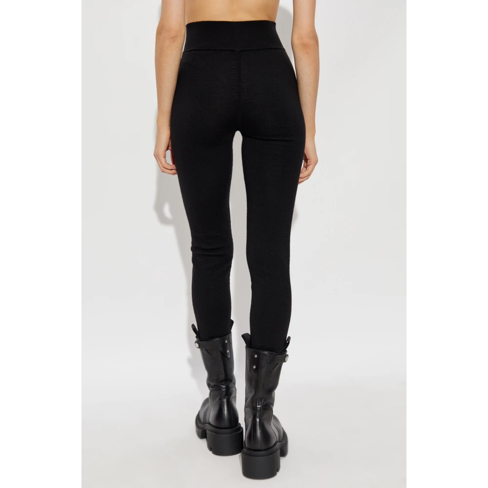 Rick Owens Wollen Legging Black Dames