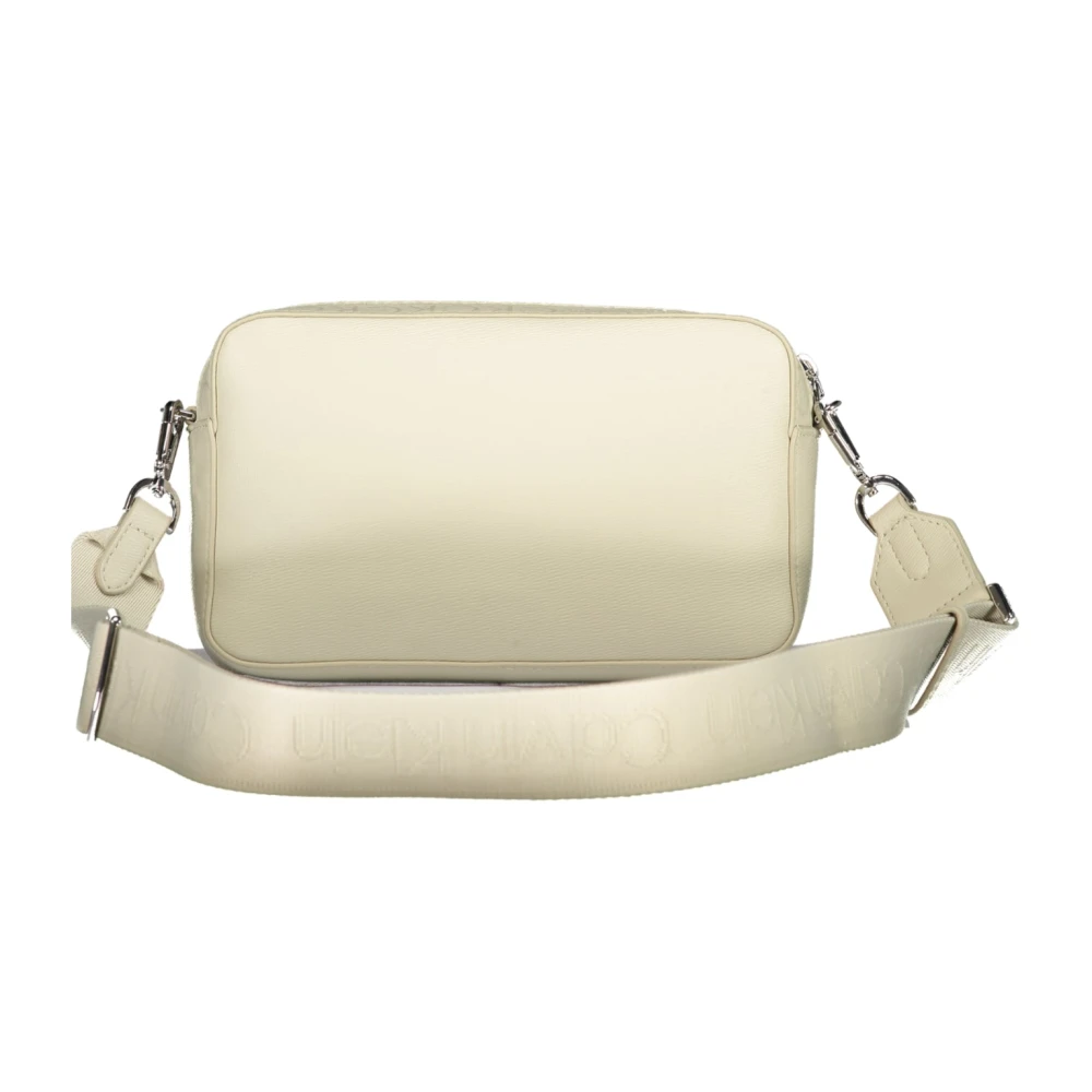 Calvin Klein Beige Schoudertas met Ritssluiting Beige Dames