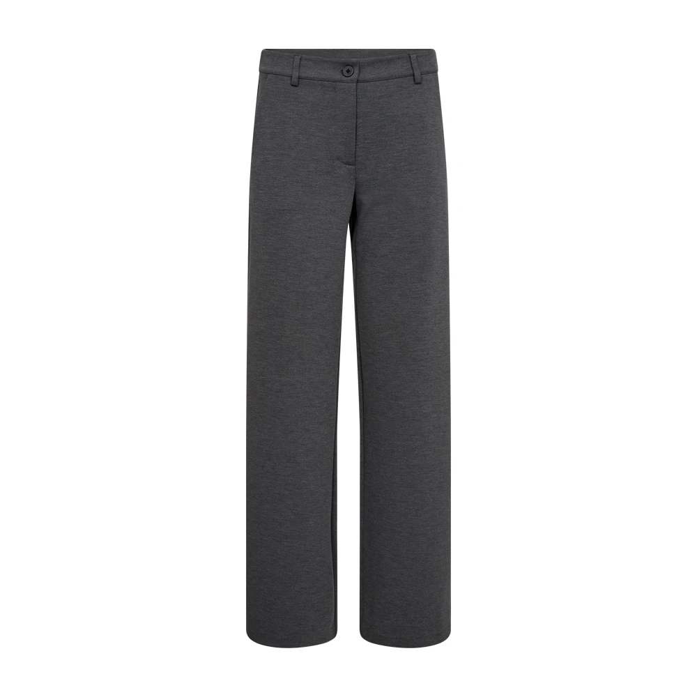 Freequent Straight Trousers Gray Dames
