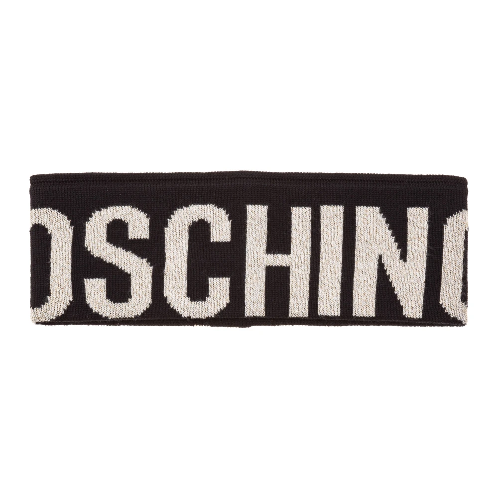 Moschino Luxe patroon haarband Black Dames