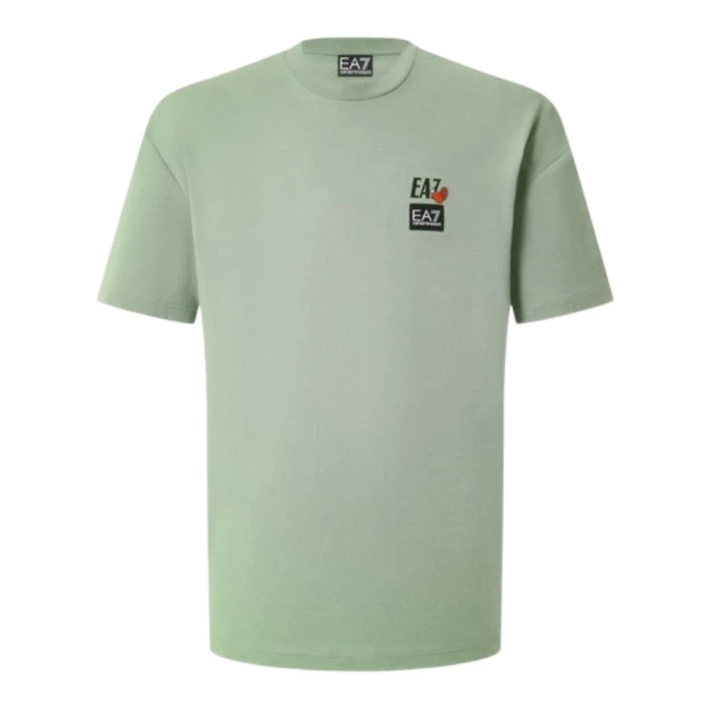 Emporio Armani Ea7 Men's Green T-Shirts, S, Short Sleeve T-Shirt