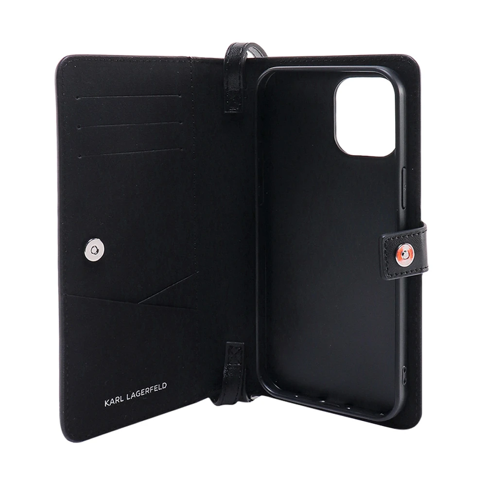 Karl Lagerfeld Telefoonhoesje met metalen logo Black Dames