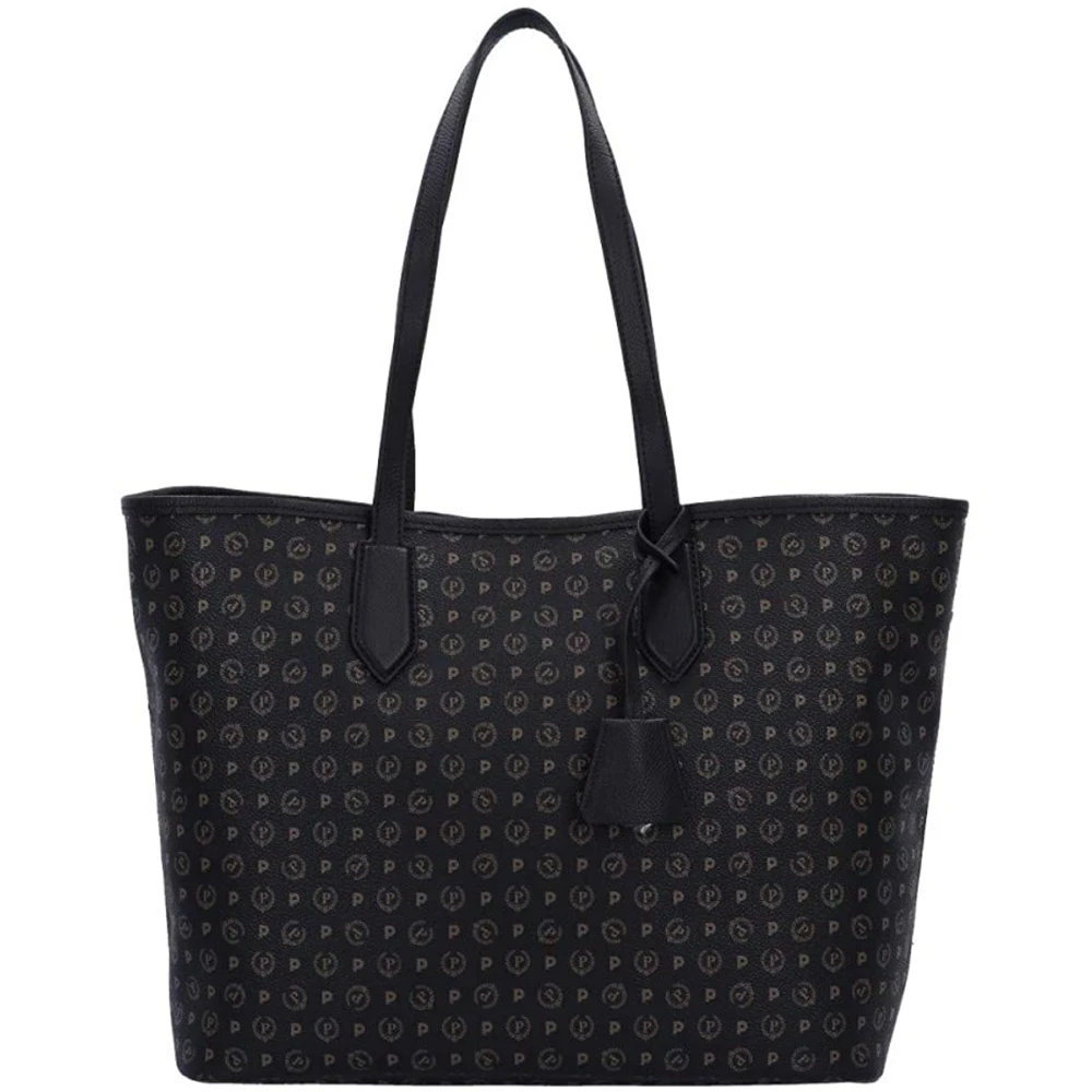 Pollini Heritage Schoudertas voor Vrouwen Black Dames