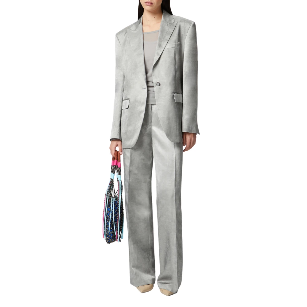 pinko Grijze Gebreide Trui Donker Licht Grijs Gray Dames