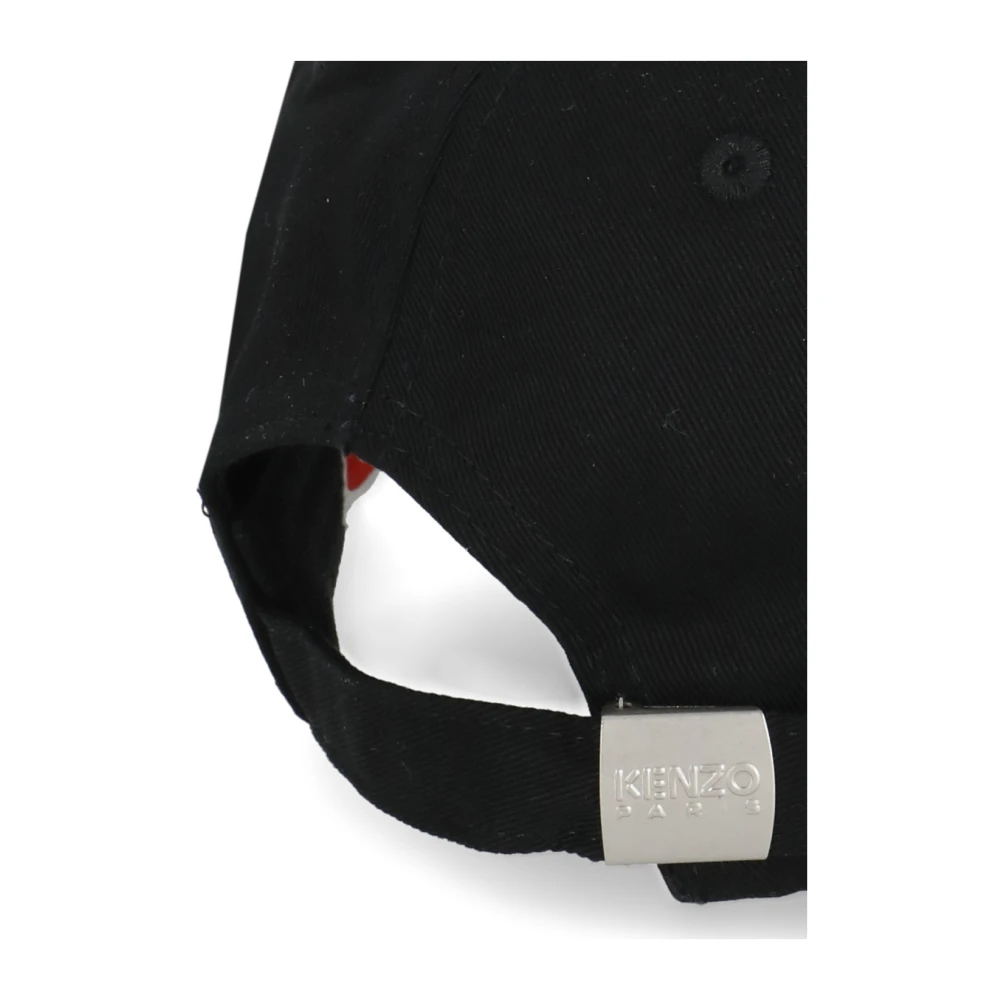 Kenzo Zwarte Baseballpet Boke Flower Borduurwerk Black Heren