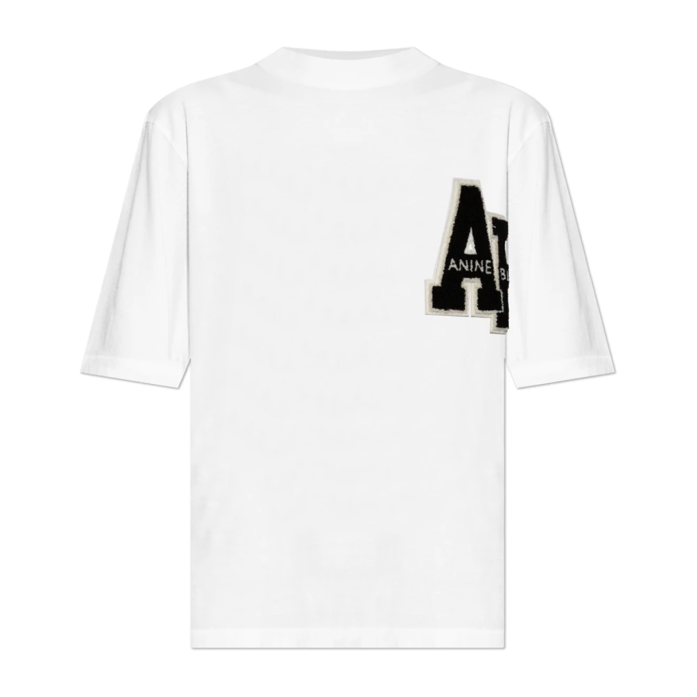Anine Bing T-shirt met logo White Dames