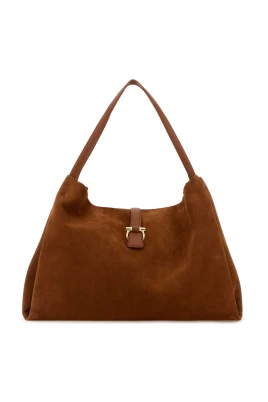 Caramel Suede Shopping Bag