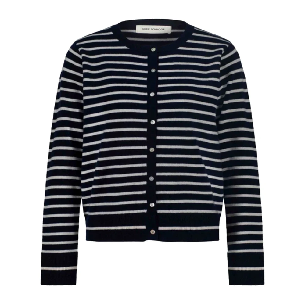 Sofie Schnoor Zachte Cardigan met Strepen Black Dames