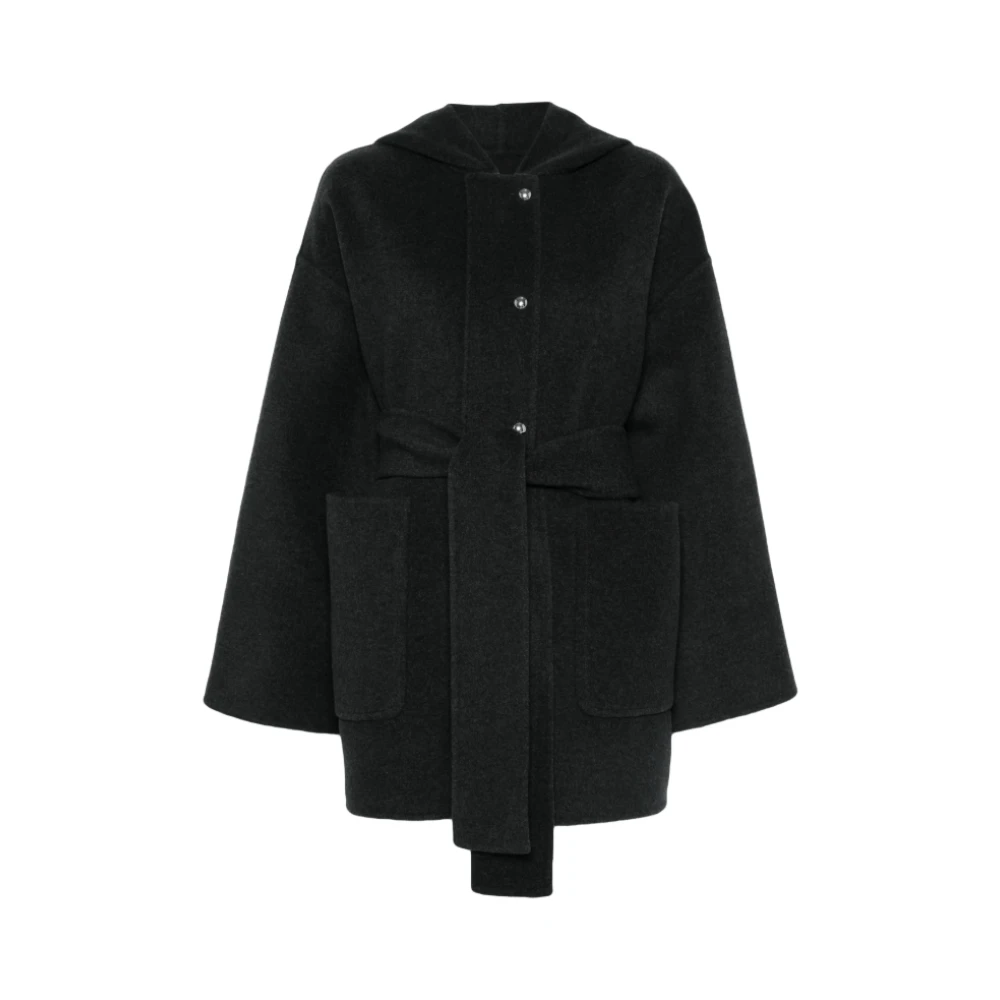 Khaite Antracietgrijze Hoodiejas met Riem Gray Dames