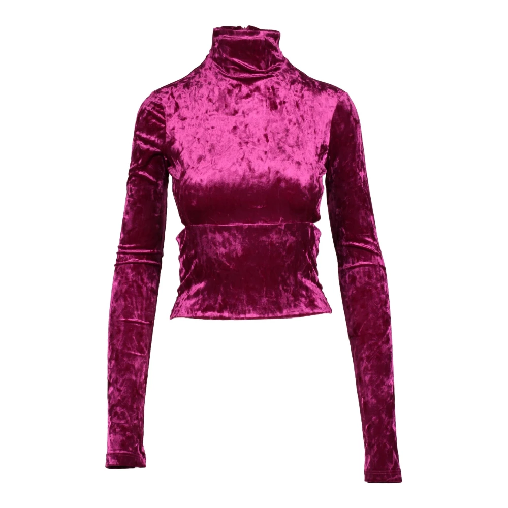 pinko Elastaan Polyester Mix Stijlvolle Top Pink Dames