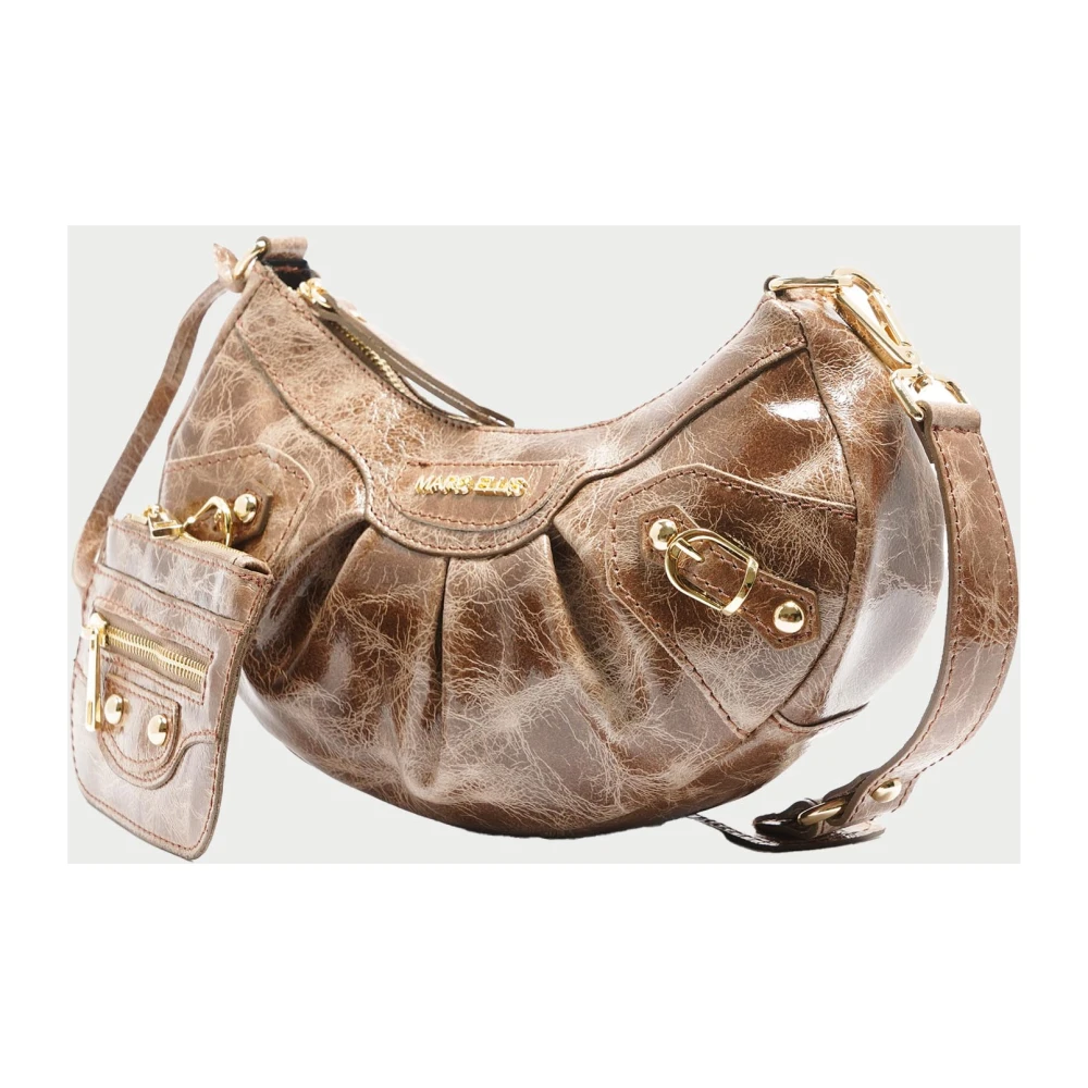 Marc Ellis Vintage Schoudertas met Studs Beige Dames
