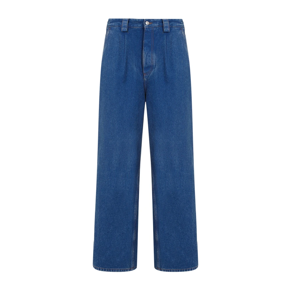 Marni Blauwe Katoenen Jeans Aw24 Blue Heren