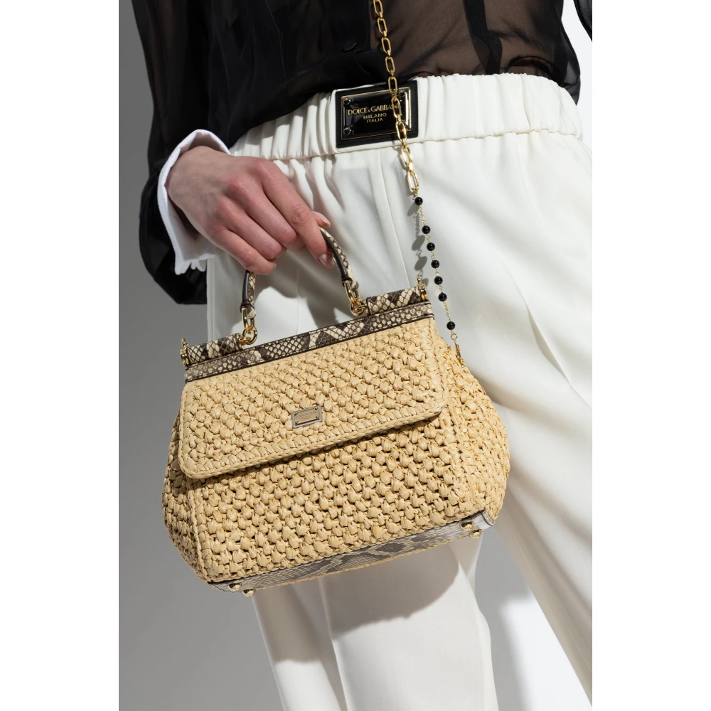 Dolce & Gabbana Sicily Mini schoudertas Beige Dames