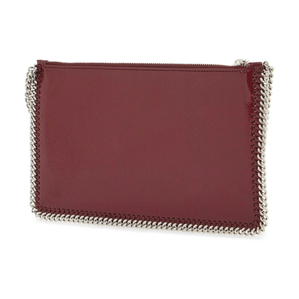 Stella Mccartney Diamant-effect Ketting Falabella Schoudertas Red Dames