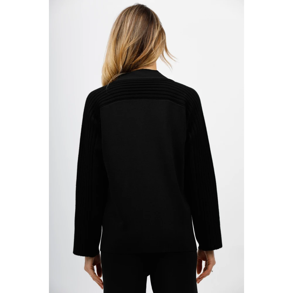 Alpha Studio Vest met zakken in klassieke stijl Black Dames