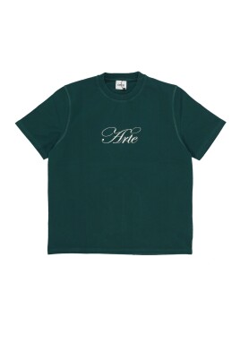 script-logo-green-tee-short-sleeve