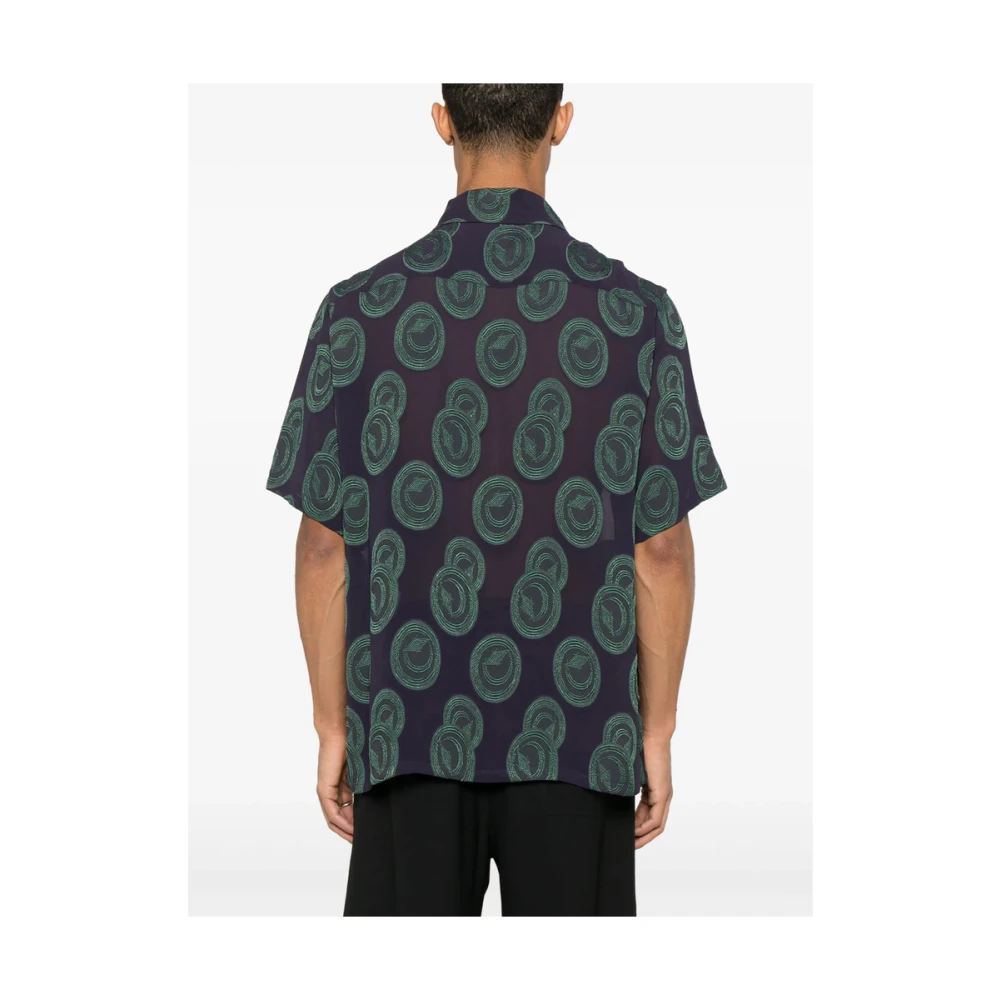 Needles Blauw-Grijze Shirt met Borstzak Green Heren