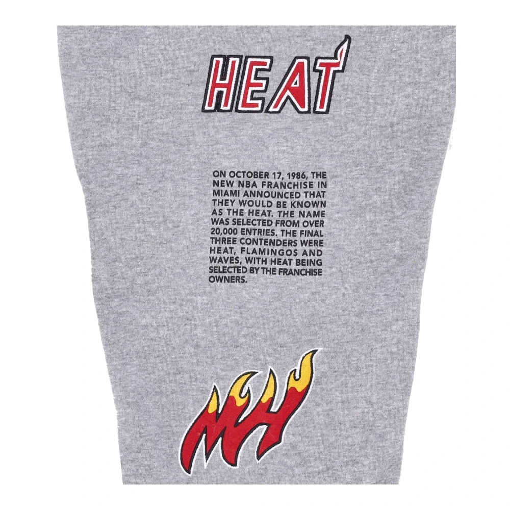 Mitchell & Ness Miami Heat Fleece Trainingsbroek Gray Heren