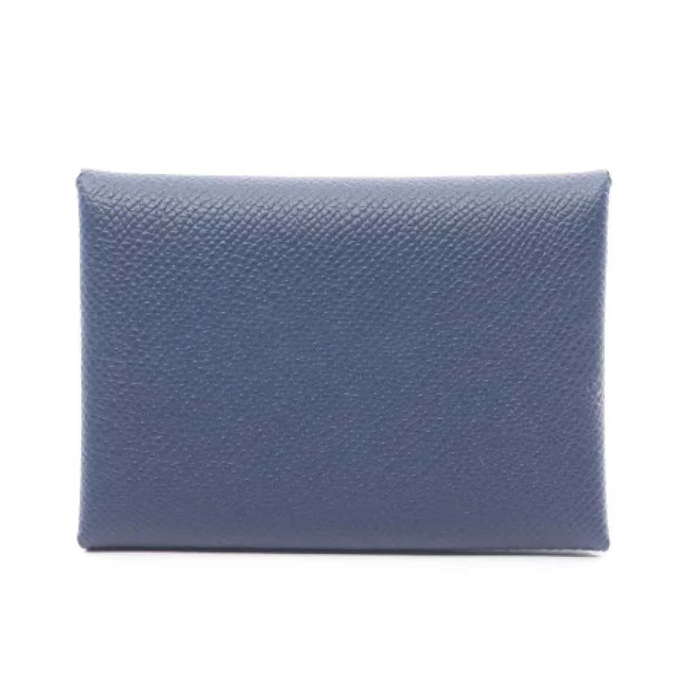 Hermès Vintage Pre-owned Fabric wallets Blue Dames