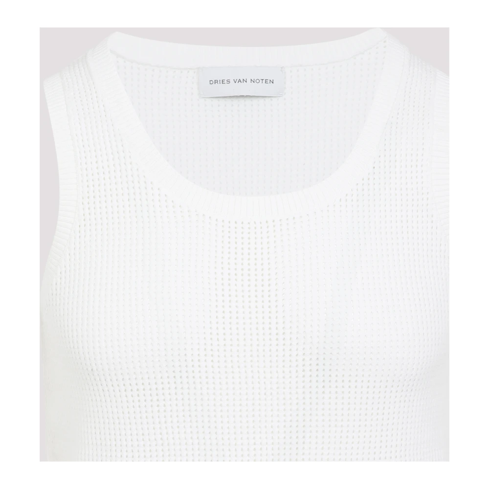Dries Van Noten Witte Merit Top White Heren