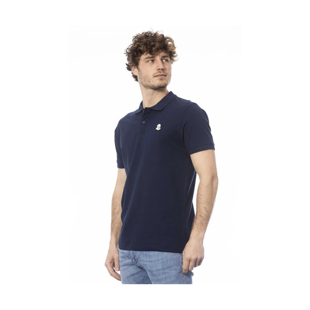 Invicta Blauw Katoenen Poloshirt met Logo Blue Heren